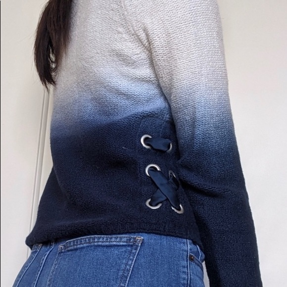 navy-white ombre sweater - Picture 2 of 2